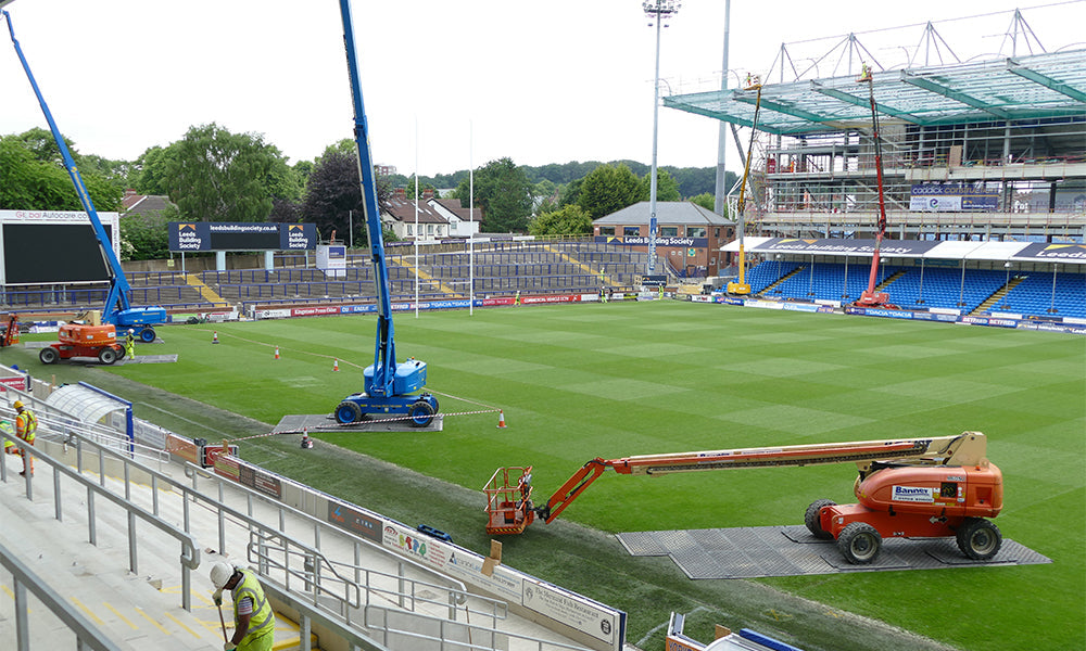 MaxiTrack Protects Leeds Rugby Pitch