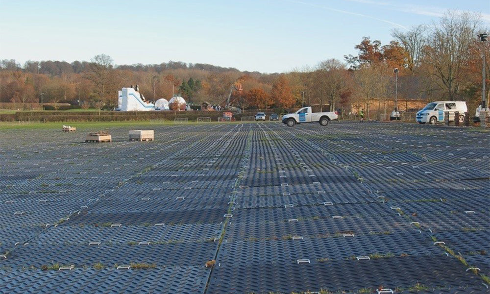 MultiTrack Temporary Car Park at Longleat Safari | GroundGuards