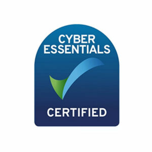 Cyber Essentials certification logo on a white background