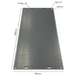 BudgetMat - showing dimensions and handholes.