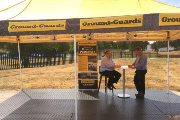 temporary flooring for event gazebo