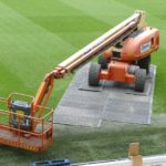 Grass protection hire cherrypicker