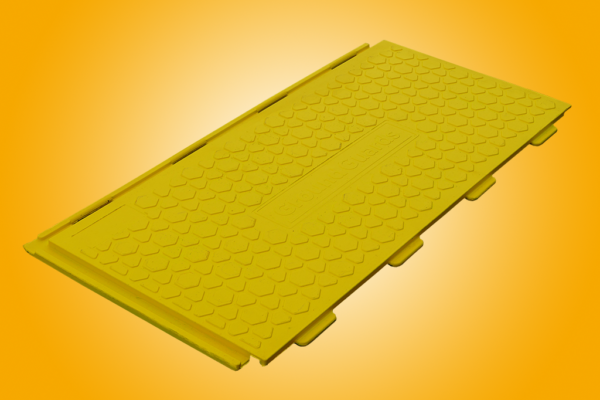 Walkway tread ground protection mat yellow