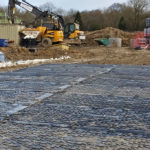 Site compound on construction site