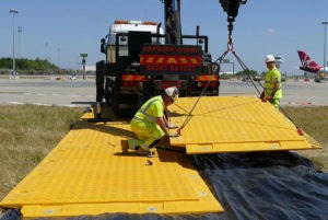 heavy duty temporary access road at airport