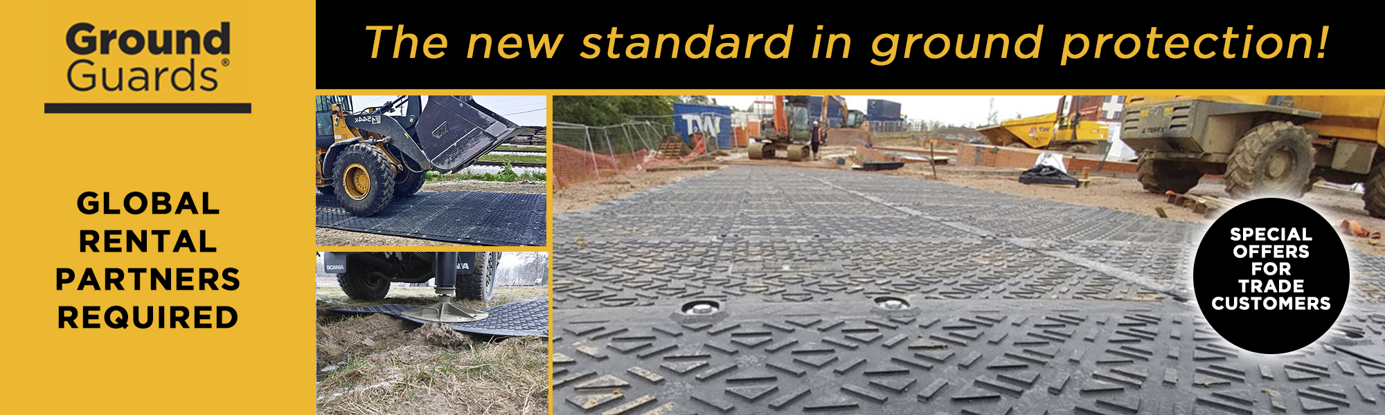 hero banner | GroundGuards | Ground Protection Mats heavy duty roadway tread strong grip
