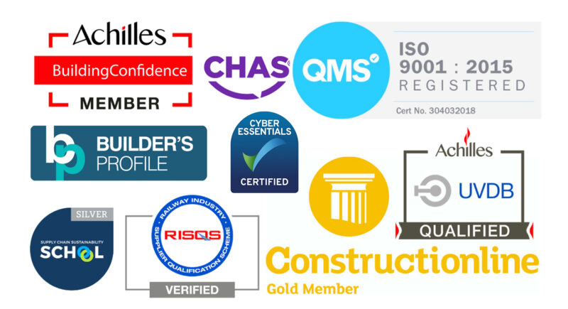 safety accreditation certification construction chas risqs iso9001 achilles constructionline