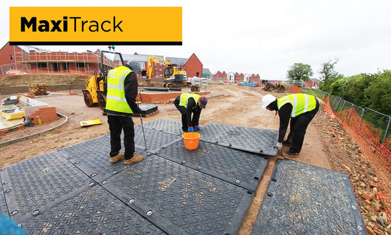 temporary access road on housebuilding site