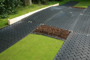 twin trackway for tree root protection