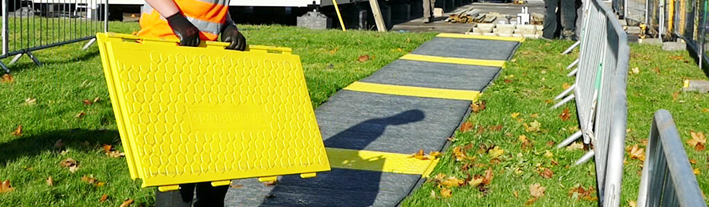 Light duty ground protection mats